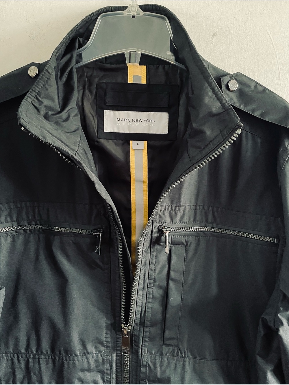 Marc New York Black Lightweight Zip-Front Jacket